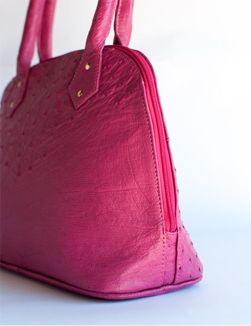 Linda | Ostrich leather tote bag – pink