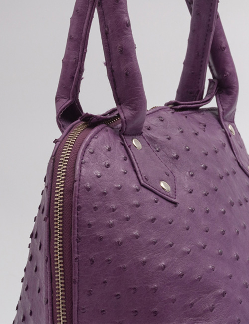 Nadine, Ostrich leather handbag – pink